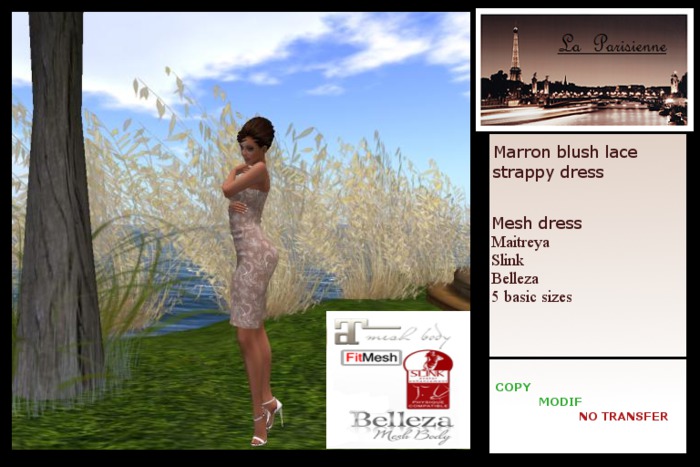 LP marron Blush Lace 05 strappy dress BOX