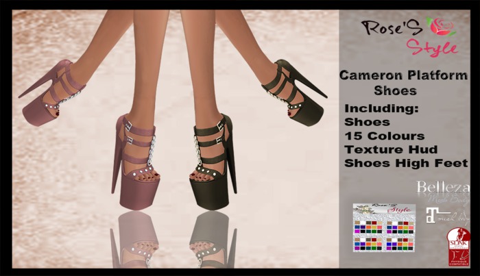 ROSE'S STYLE Cameron Platform Heels Shoes 