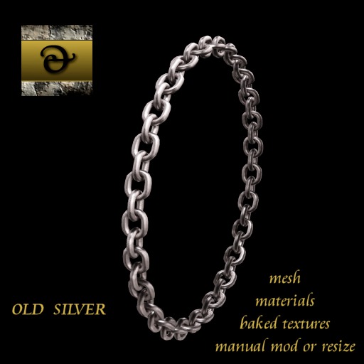Simple Chain Bracelet - Old Silver