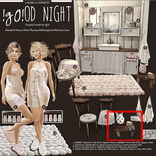 !gO! Good night - Toiletries set White