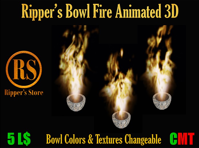 Ripper's Fire Bowl Animated 3D (BOX)