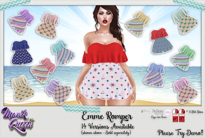 MANIK QUEEN - Emme Romper - Stripe 2 - ADD ME