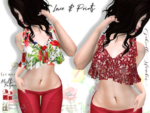 .::Pretty Floral & Lace Prints Blouson::.