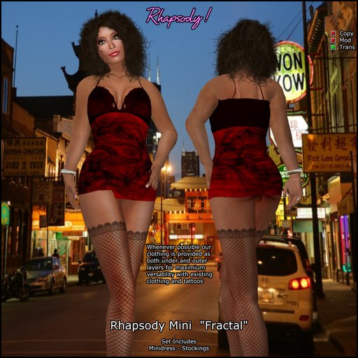 Rhapsody Mini Dress "Fractals"