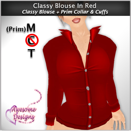 *Awesome Designs Classy Blouse In Red