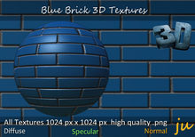 JU Blue Brick 3D Textures Full Perm