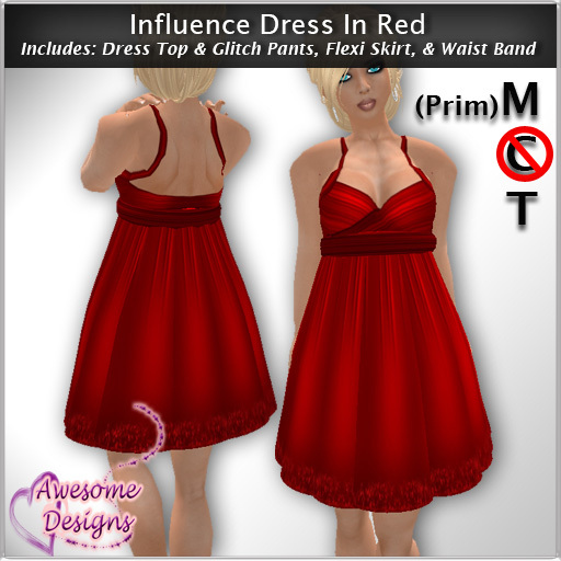 *Awesome Designs Influence Dress In Red