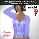*Awesome Designs Snuggle Sweater In Baby Blue