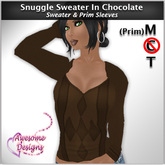 *Awesome Designs Snuggle Sweater In Chocolate