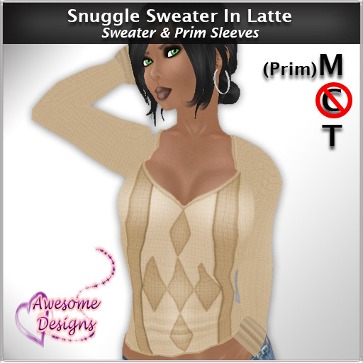 *Awesome Designs Snuggle Sweater In Latte