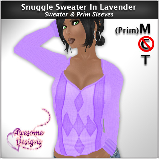 *Awesome Designs Snuggle Sweater In Lavender