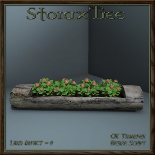 Rustic Log Planter A2