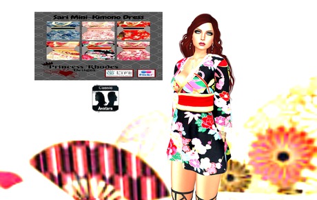 White Seashell Satin Mini Kimono Dress main image 0