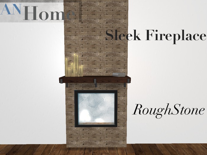 AN Sleek Fireplace RoughStone (box)