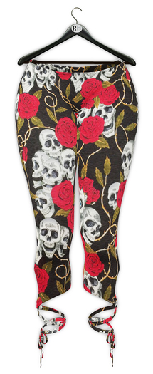 !Rebel Hope - Roxy Mesh Leggings Skull Roses