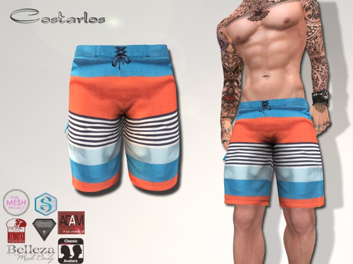 Costarlos Boardshorts stripes