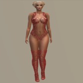 .BF. Bodysuit & Boots Red- Rare