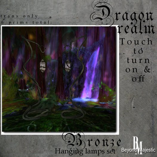 BM Dragon realm standing lamps Bronze {Bagged}