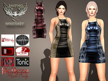 Santino Design-Pendant Mini Dress-Red