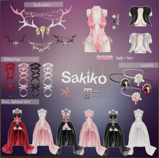 *tentacio* Sakiko eyepatch white pink