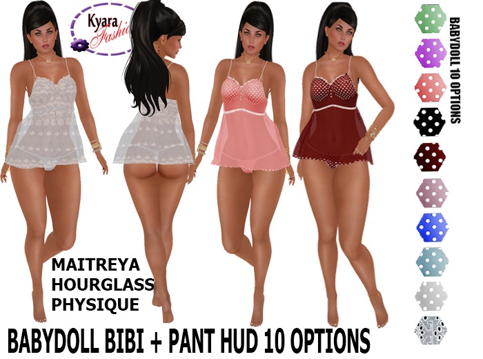 BLACK FRIDAY Kyarafashion Babydoll Bibi + Pant Fitmesh 10 Options