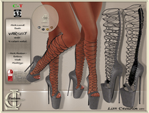 .:LC:. Varsity ~Knee High Platform Boots [box] grey