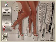 .:LC:. Varsity ~Knee High Platform Boots [box] beige