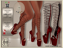 .:LC:. Varsity ~Knee High Platform Boots [box] red