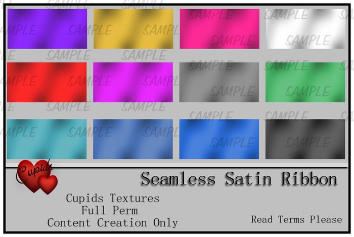 12 Seamless Satin Ribbon Texture
