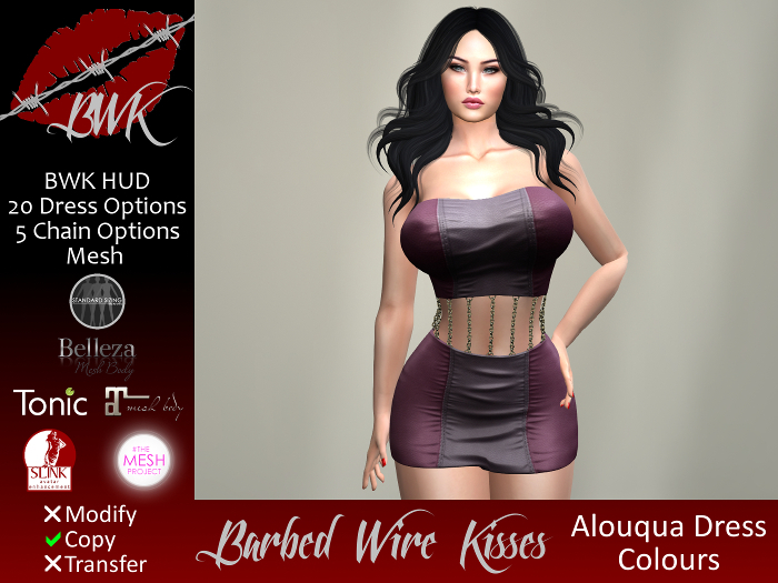 {BWK} Mesh Alouqua Dress - Colours (Boxed)