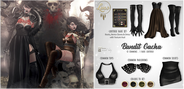 Luas Bandit Pauldrons Red