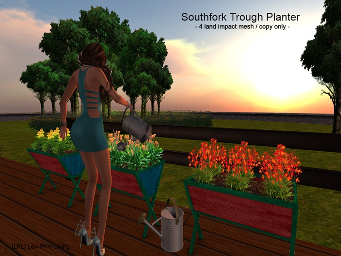 [LPL] Southfork Trough Planter Set (boxed)