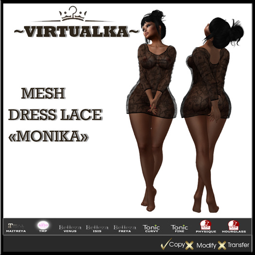 ~V~ MESH DRESS LACE "MONIKA"
