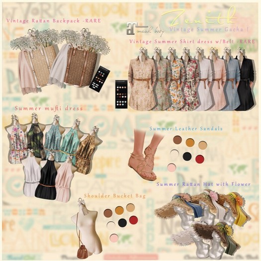 =Zenith=Shoulder Bucket Bag (Rose) rigged