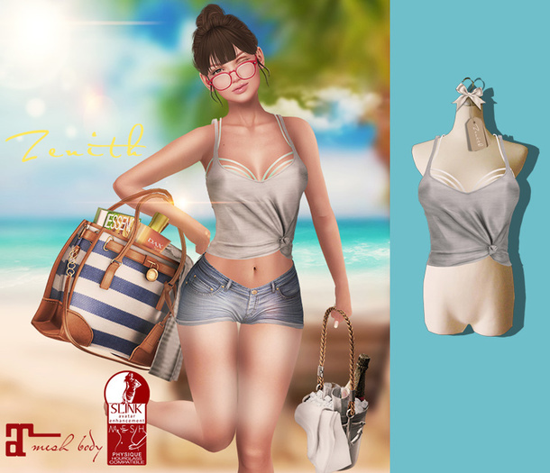 =Zenith=Summer  Tanktop w/ Bra (Grey)