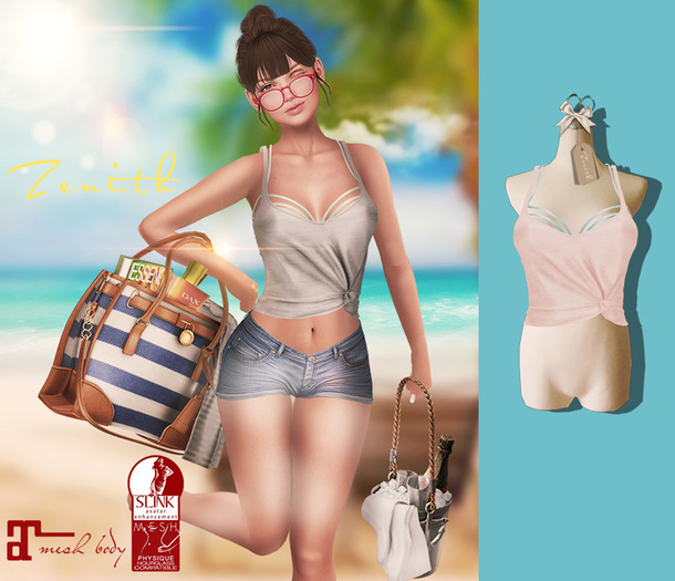 =Zenith=Summer  Tanktop w/ Bra (Rose)