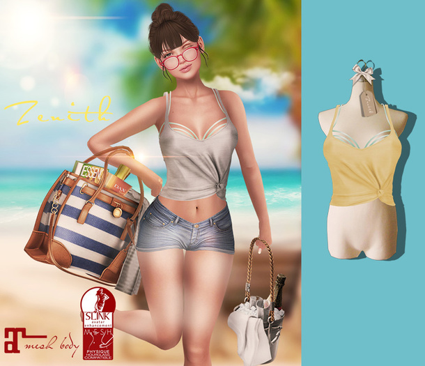 =Zenith=Summer  Tanktop w/ Bra (Lemon)