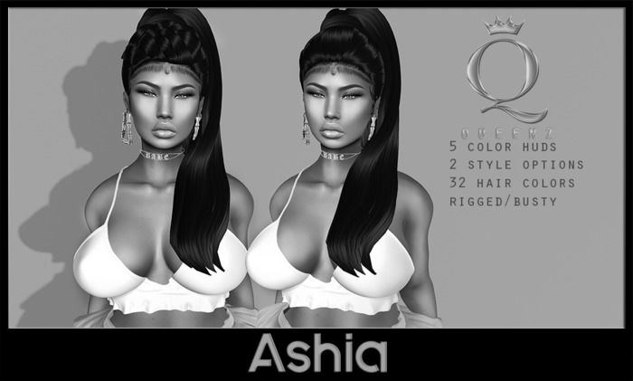 {H} Ashia (Rigged Mesh Hair) DEMO