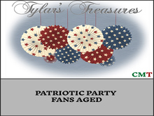 .:TT:.  PATRIOTIC PARTY FANS AGED BOX
