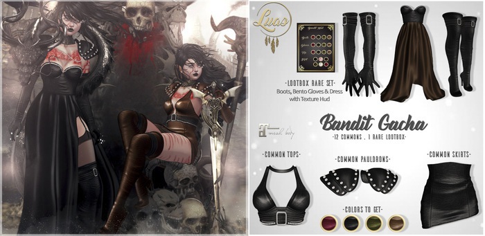 Luas Bandit Pauldrons Red