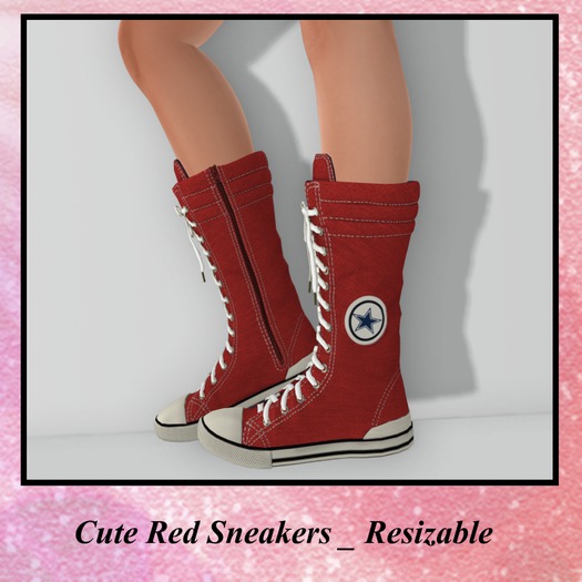 Cute Red Sneakers