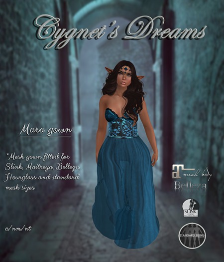 *Cygnet's Dreams*-Mara gown BLUE