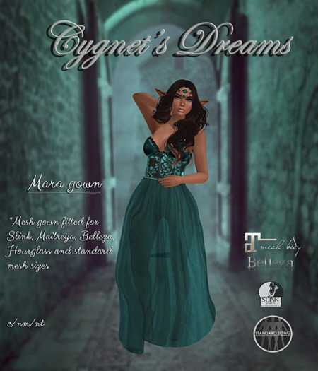 *Cygnet's Dreams*-Mara gown TEAL