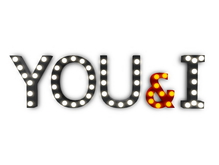 [Px] "YOU & I" Illuminated Light Bulbs Sign