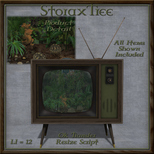 Portland Retro TV Terrarium A8