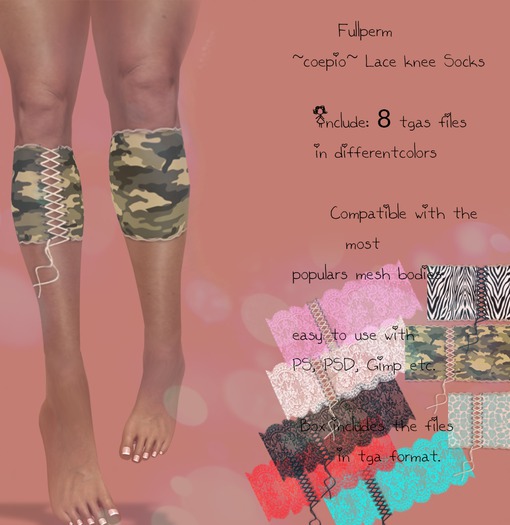~coepio~ Fullperm Lace Knee Socks~wear me~