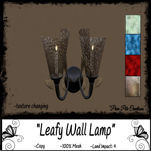 ~PPC~ Leafy Wall Lamp BOXED