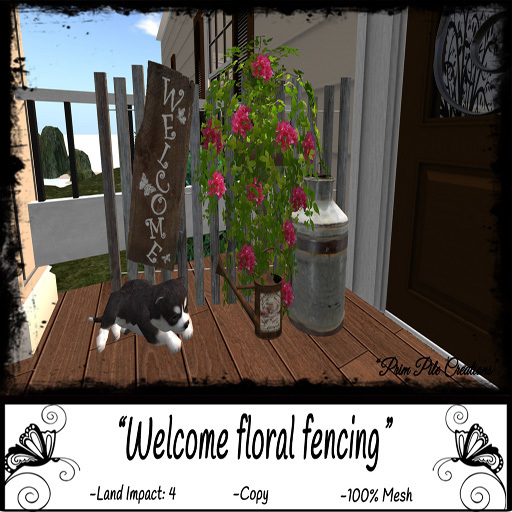 ~PPC~ Welcome floral fencing BOXED