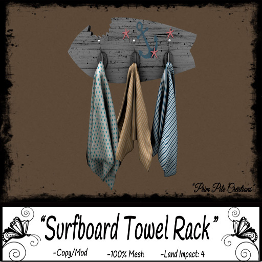 ~PPC~ Surfboard Towel Rack  