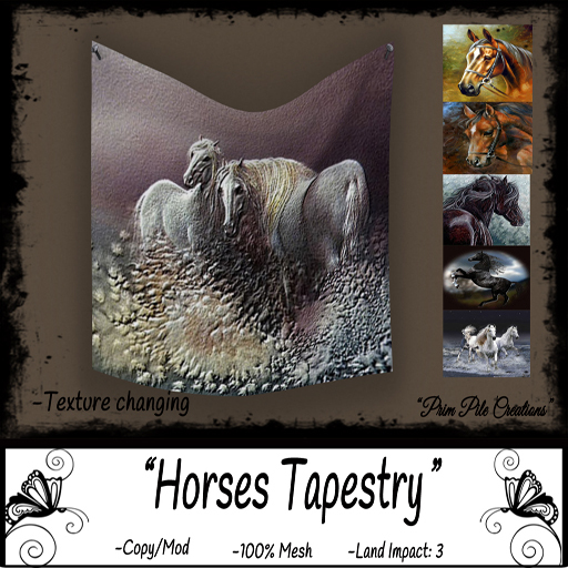 ~PPC~ Horses Tapestry